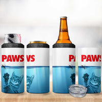 Paws Parody 4 in 1 Can Cooler Tumbler Cat Mouse Humorous Cat Chasing Mouse Kitten