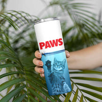 Paws Parody Skinny Tumbler Cat Mouse Humorous Cat Chasing Mouse Kitten