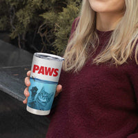Paws Parody Tumbler Cup Cat Mouse Humorous Cat Chasing Mouse Kitten