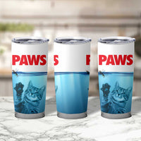 Paws Parody Tumbler Cup Cat Mouse Humorous Cat Chasing Mouse Kitten