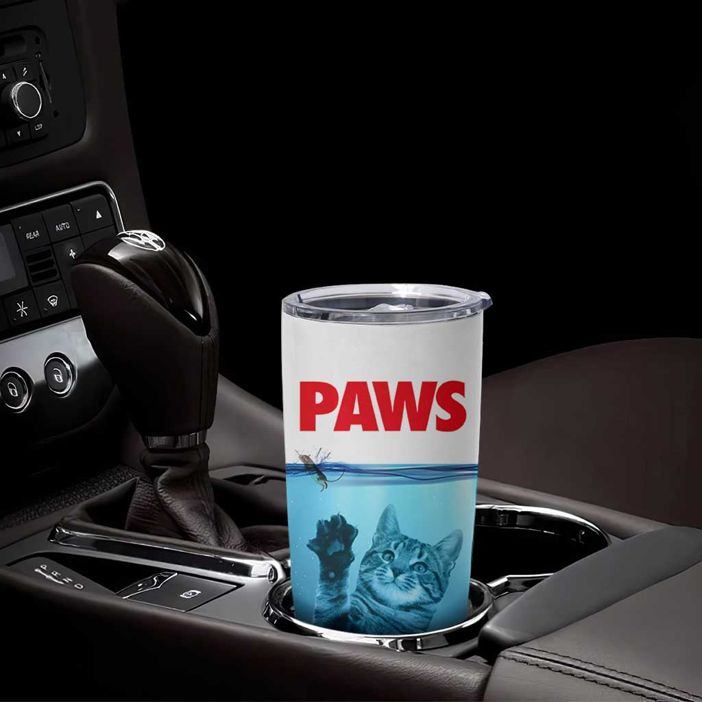 Paws Parody Tumbler Cup Cat Mouse Humorous Cat Chasing Mouse Kitten