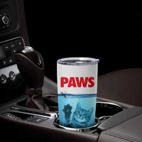 Paws Parody Tumbler Cup Cat Mouse Humorous Cat Chasing Mouse Kitten