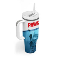 Paws Parody Tumbler With Handle Cat Mouse Humorous Cat Chasing Mouse Kitten