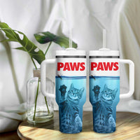 Paws Parody Tumbler With Handle Cat Mouse Humorous Cat Chasing Mouse Kitten