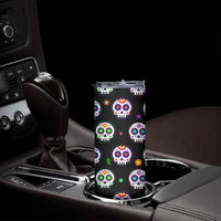Personalized Sugar Skull Skinny Tumbler Custom Name Da De Los Muertos Day Of The Dead Halloween Gift - Wonder Print Shop