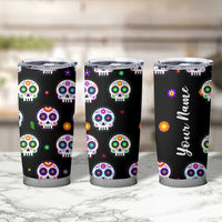 Personalized Sugar Skull Tumbler Cup Custom Name Da De Los Muertos Day Of The Dead Halloween Gift - Wonder Print Shop