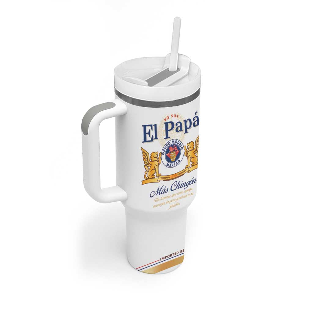 Mexican Dad Husband Beer Tumbler With Handle El Papa Mas Chingon Fathers day, Dia del Padre - Wonder Print Shop
