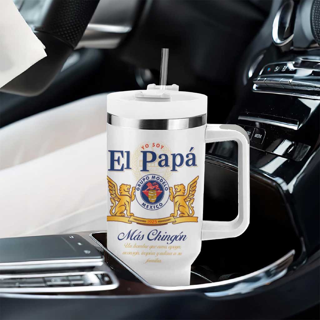 Mexican Dad Husband Beer Tumbler With Handle El Papa Mas Chingon Fathers day, Dia del Padre - Wonder Print Shop