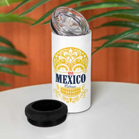 Viva Mexico Cabrones Sugar Skull 4 in 1 Can Cooler Tumbler Independence Day Mexico Mexican Beer - Wonder Print Shop