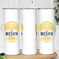 Viva Mexico Cabrones Sugar Skull Skinny Tumbler Independence Day Mexico Mexican Beer - Wonder Print Shop