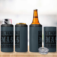 Mexican Dad Husband 4 in 1 Can Cooler Tumbler El Papa Mas Chingon Fathers day Dia del Padre - Wonder Print Shop