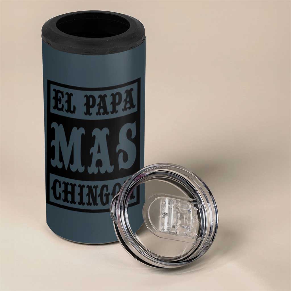 Mexican Dad Husband 4 in 1 Can Cooler Tumbler El Papa Mas Chingon Fathers day Dia del Padre - Wonder Print Shop