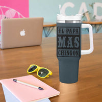 Mexican Dad Husband Tumbler With Handle El Papa Mas Chingon Fathers day Dia del Padre - Wonder Print Shop