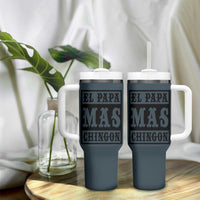 Mexican Dad Husband Tumbler With Handle El Papa Mas Chingon Fathers day Dia del Padre - Wonder Print Shop