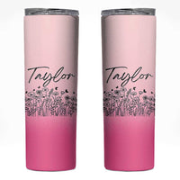 Personalized Wildflower Skinny Tumbler Custom Name Gift For Women