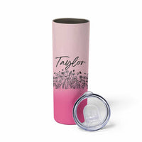 Personalized Wildflower Skinny Tumbler Custom Name Gift For Women