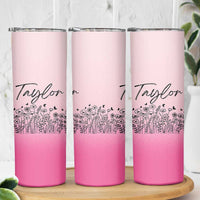 Personalized Wildflower Skinny Tumbler Custom Name Gift For Women