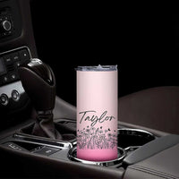 Personalized Wildflower Skinny Tumbler Custom Name Gift For Women