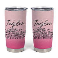 Personalized Wildflower Tumbler Cup Custom Name Gift For Women