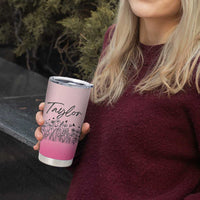 Personalized Wildflower Tumbler Cup Custom Name Gift For Women