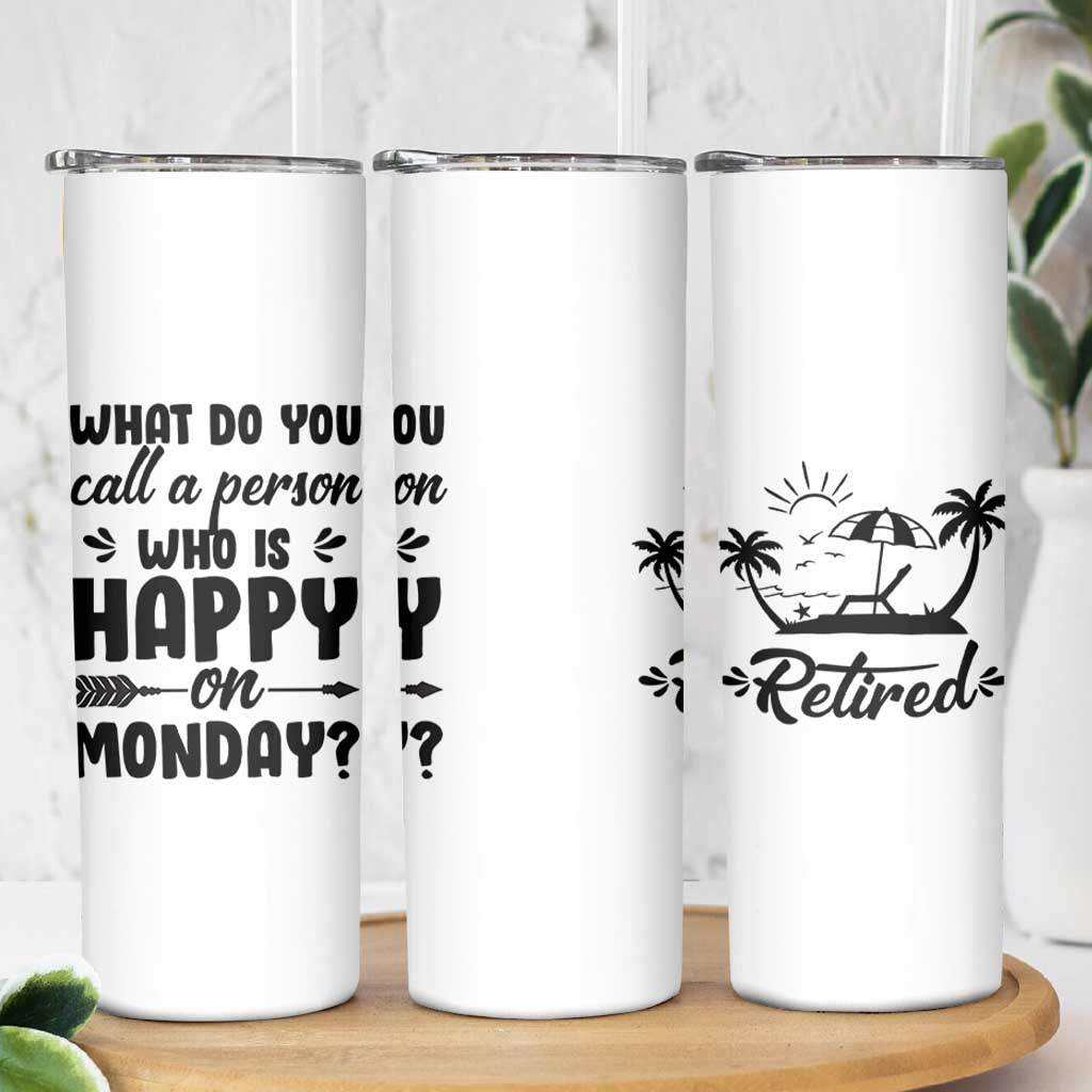 Funny Retirement Gifts Skinny Tumbler Happy Retiree Gag Farewell Present For Coworkers