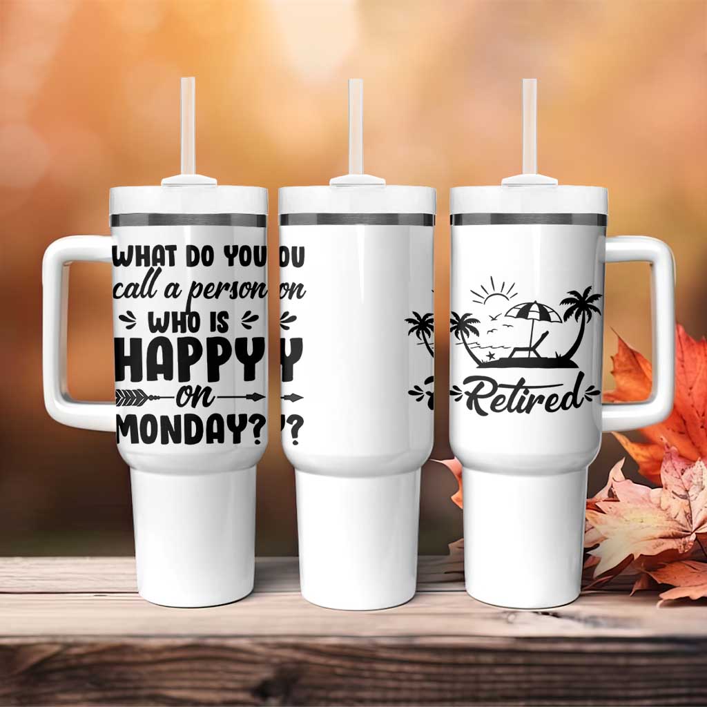 Funny Retirement Gifts Tumbler With Handle Happy Retiree Gag Farewell Present For Coworkers