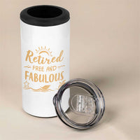 Retirement Gift for Woman 2026 4 in 1 Can Cooler Tumbler Goodbye Gifts Retired Free And Fabulous