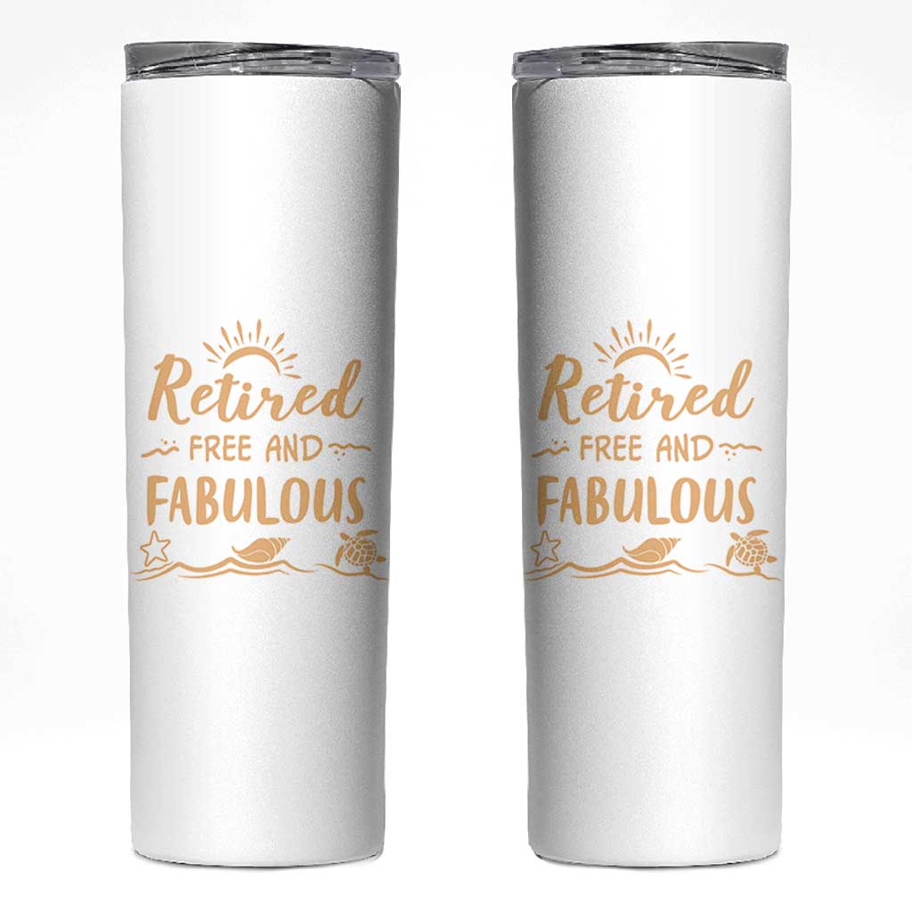 Retirement Gift for Woman 2026 Skinny Tumbler Goodbye Gifts Retired Free And Fabulous