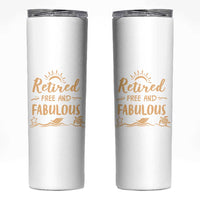 Retirement Gift for Woman 2026 Skinny Tumbler Goodbye Gifts Retired Free And Fabulous