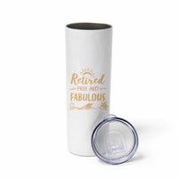 Retirement Gift for Woman 2026 Skinny Tumbler Goodbye Gifts Retired Free And Fabulous