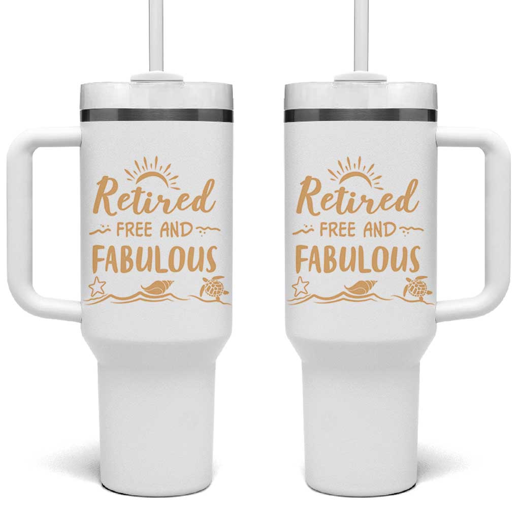 Retirement Gift for Woman 2026 Tumbler With Handle Goodbye Gifts Retired Free And Fabulous