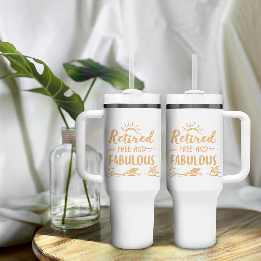 Retirement Gift for Woman 2026 Tumbler With Handle Goodbye Gifts Retired Free And Fabulous