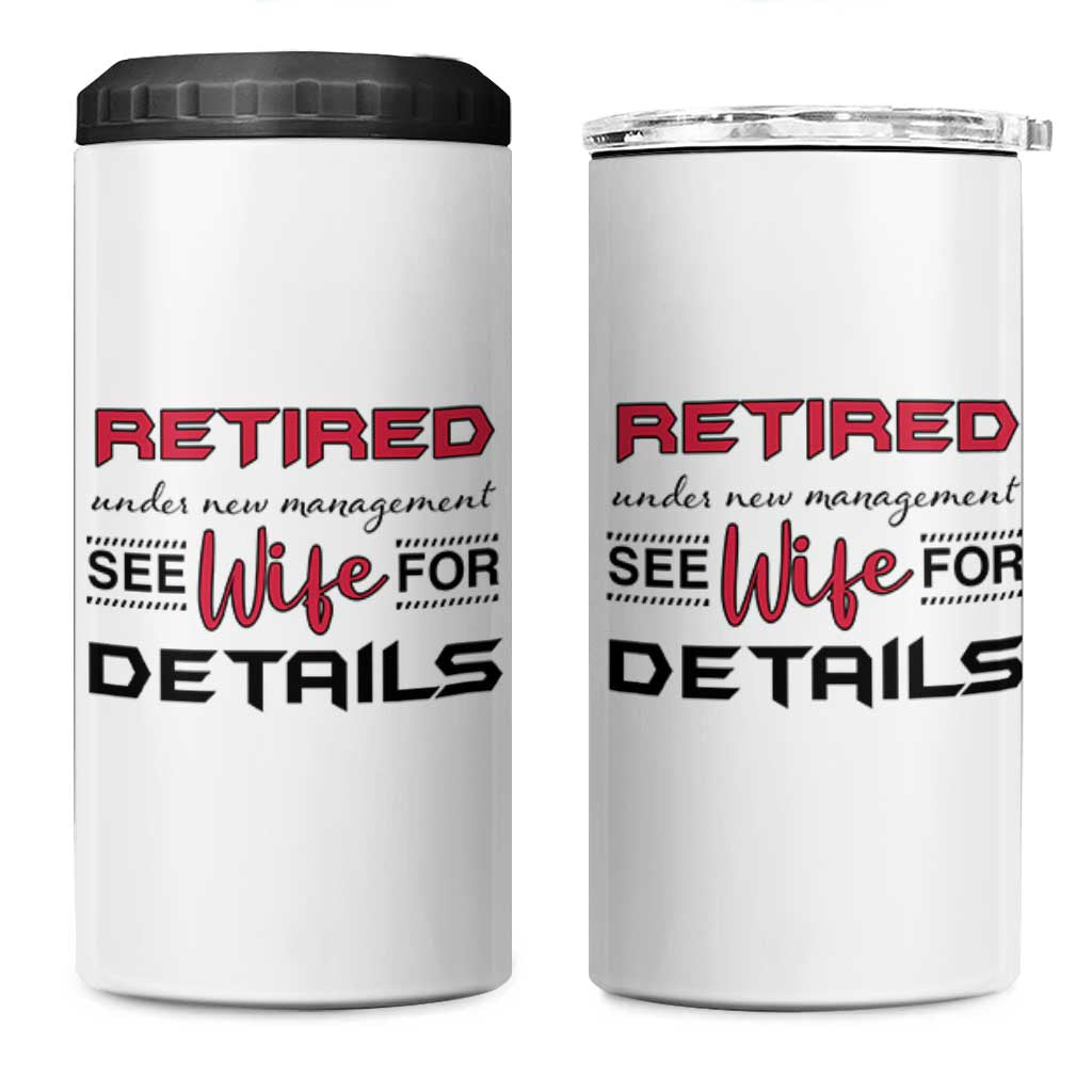 Retirement Gifts For Men 2026 4 in 1 Can Cooler Tumbler Husband Boyfriend Father Retired Under New Management