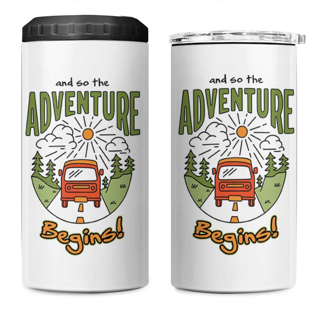 Goodbye Gifts 4 in 1 Can Cooler Tumbler And So The Adventure Begins Coworker Leaving Farewell Gift