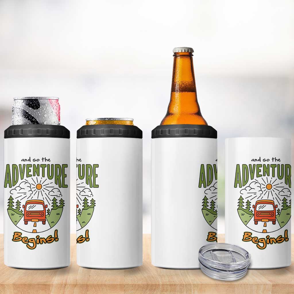 Goodbye Gifts 4 in 1 Can Cooler Tumbler And So The Adventure Begins Coworker Leaving Farewell Gift