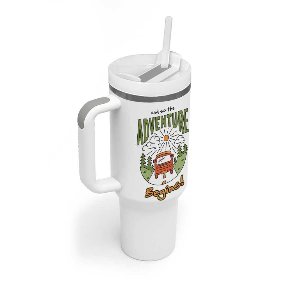 Goodbye Gifts Tumbler With Handle And So The Adventure Begins Coworker Leaving Farewell Gift