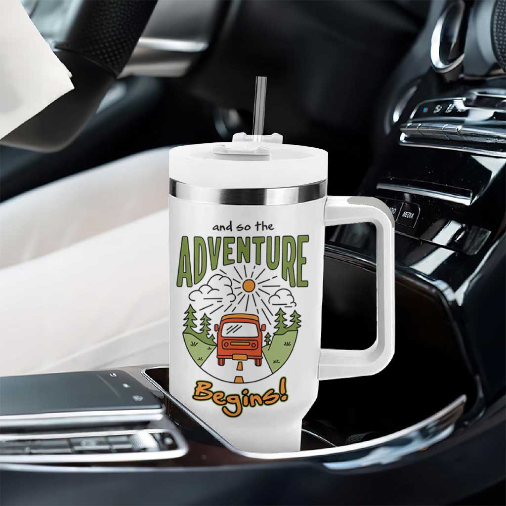 Goodbye Gifts Tumbler With Handle And So The Adventure Begins Coworker Leaving Farewell Gift