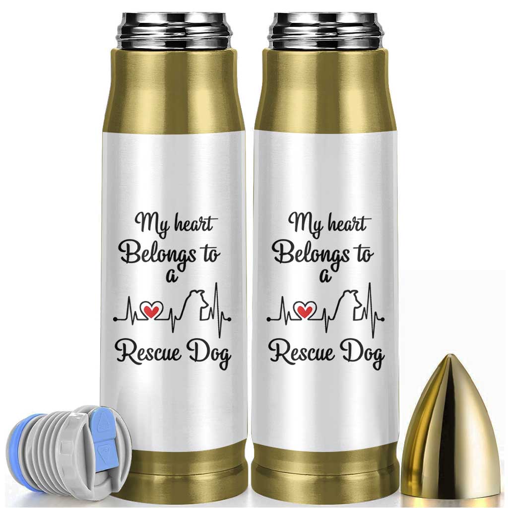 Rescue Dog Bullet Tumbler Animal Adopt Foster Animal Shelter Volunteer Dog Lovers