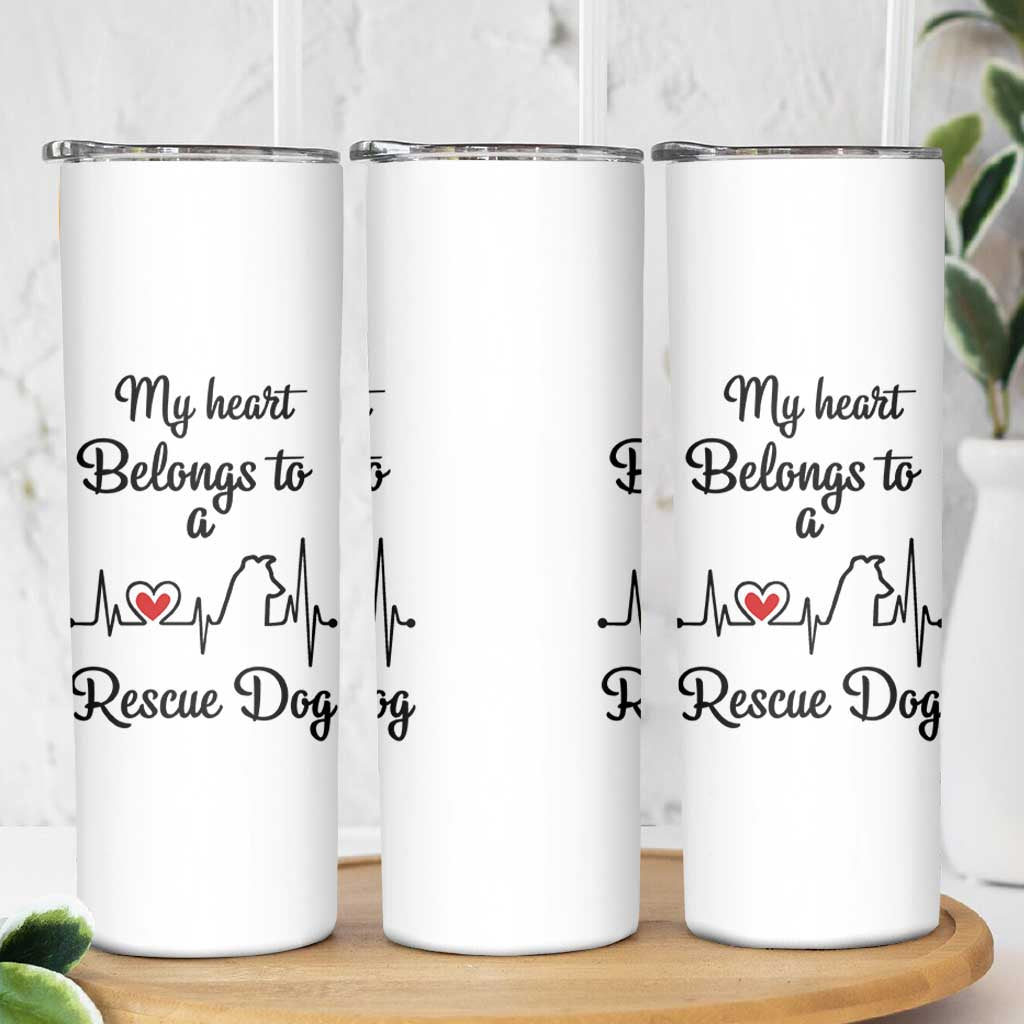 Rescue Dog Skinny Tumbler Animal Adopt Foster Animal Shelter Volunteer Dog Lovers