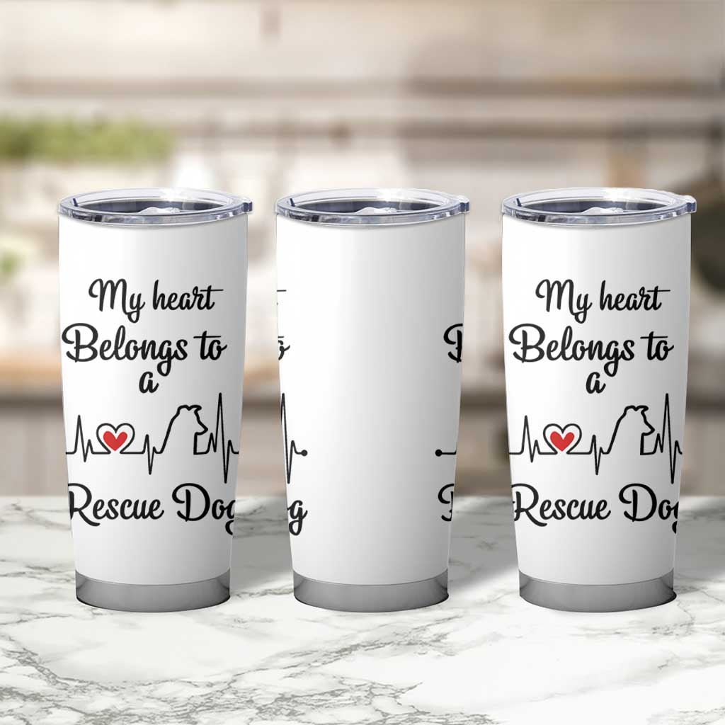 Rescue Dog Tumbler Cup Animal Adopt Foster Animal Shelter Volunteer Dog Lovers