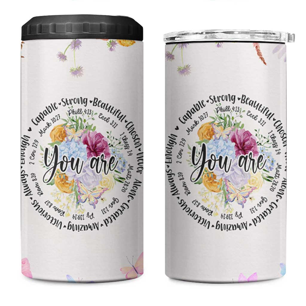 Christian Gifts for Women 4 in 1 Can Cooler Tumbler Inspirational Religious Present Faith Jesus God Bible Verse Gift