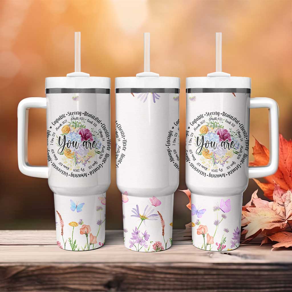 Christian Gifts for Women Tumbler With Handle Inspirational Religious Present Faith Jesus God Bible Verse Gift