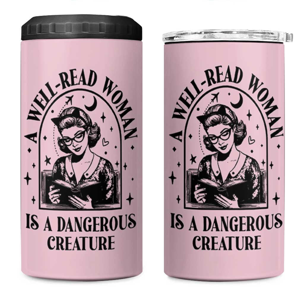 Book Lovers Gifts For Women 4 in 1 Can Cooler Tumbler Funny Readers Librarians Bookaholics