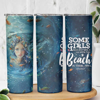 Beach Lovers Gifts For Women Skinny Tumbler Some Girls Are Just Born With The Beach In Their Souls