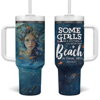 Beach Lovers Gifts For Women Tumbler With Handle Some Girls Are Just Born With The Beach In Their Souls