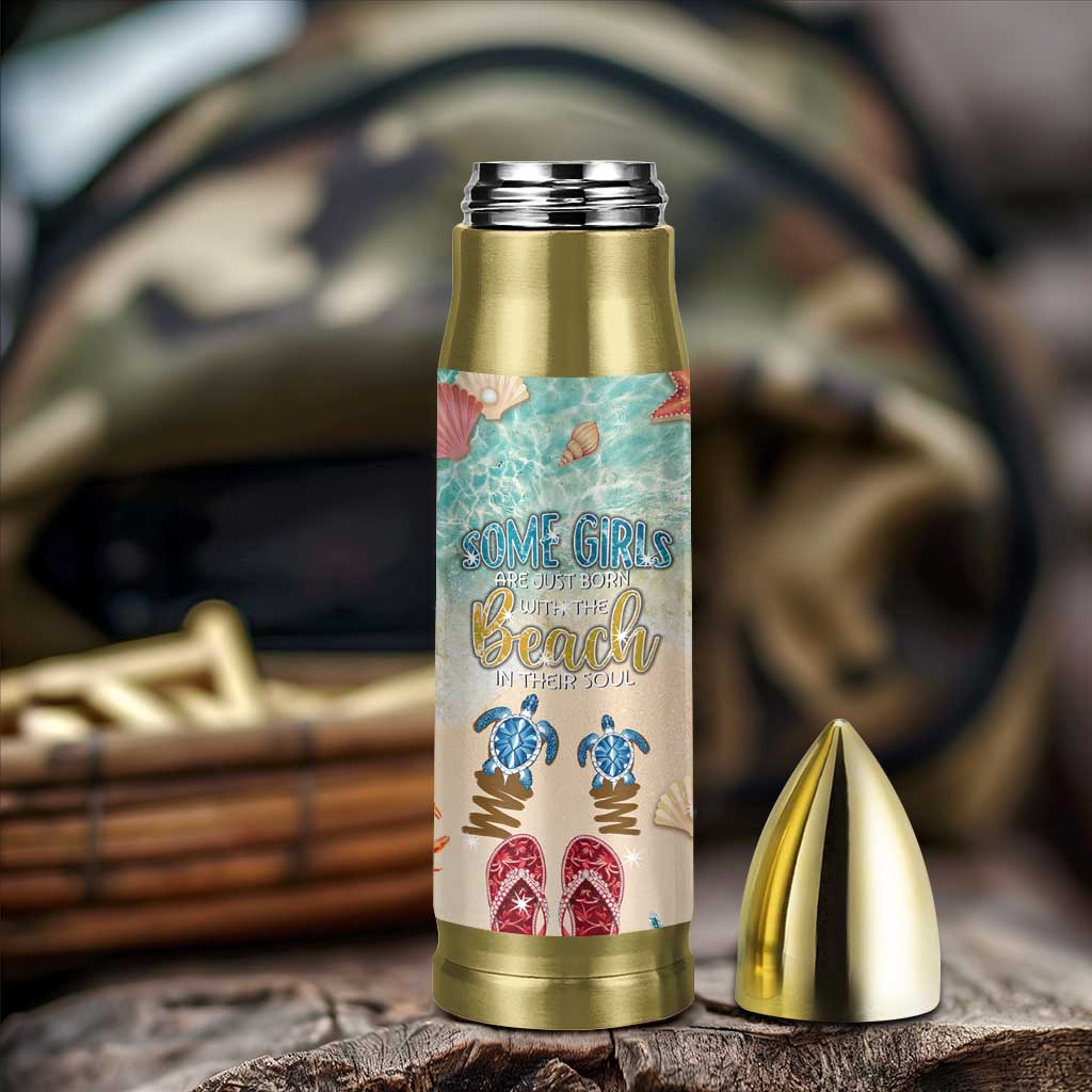 Beach Gifts For Women Bullet Tumbler Some Girls Are Just Born With The Beach In Their Souls