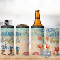 Beach Gifts For Women 4 in 1 Can Cooler Tumbler Some Girls Are Just Born With The Beach In Their Souls