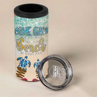 Beach Gifts For Women 4 in 1 Can Cooler Tumbler Some Girls Are Just Born With The Beach In Their Souls