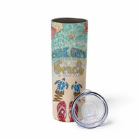 Beach Gifts For Women Skinny Tumbler Some Girls Are Just Born With The Beach In Their Souls