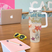 Beach Gifts For Women Tumbler With Handle Some Girls Are Just Born With The Beach In Their Souls